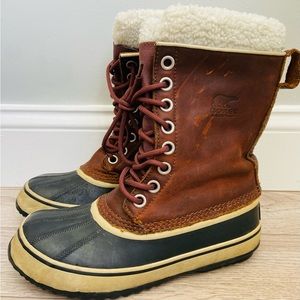 Sorel 1964 premium leather boot w/ Sorel carnival boot insert sz 7.5